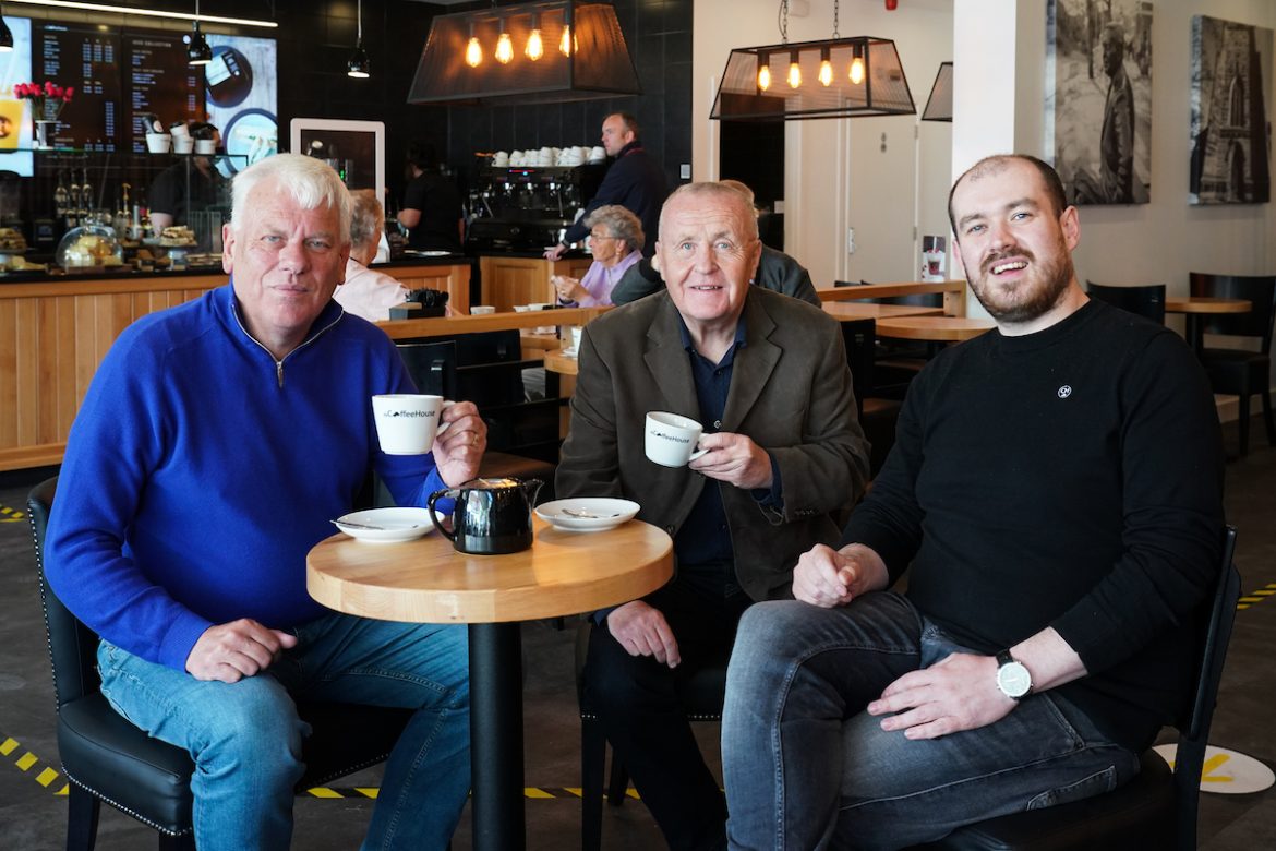 Cllr Morgan and Cllr Brennan in The Coffee House, Huyton