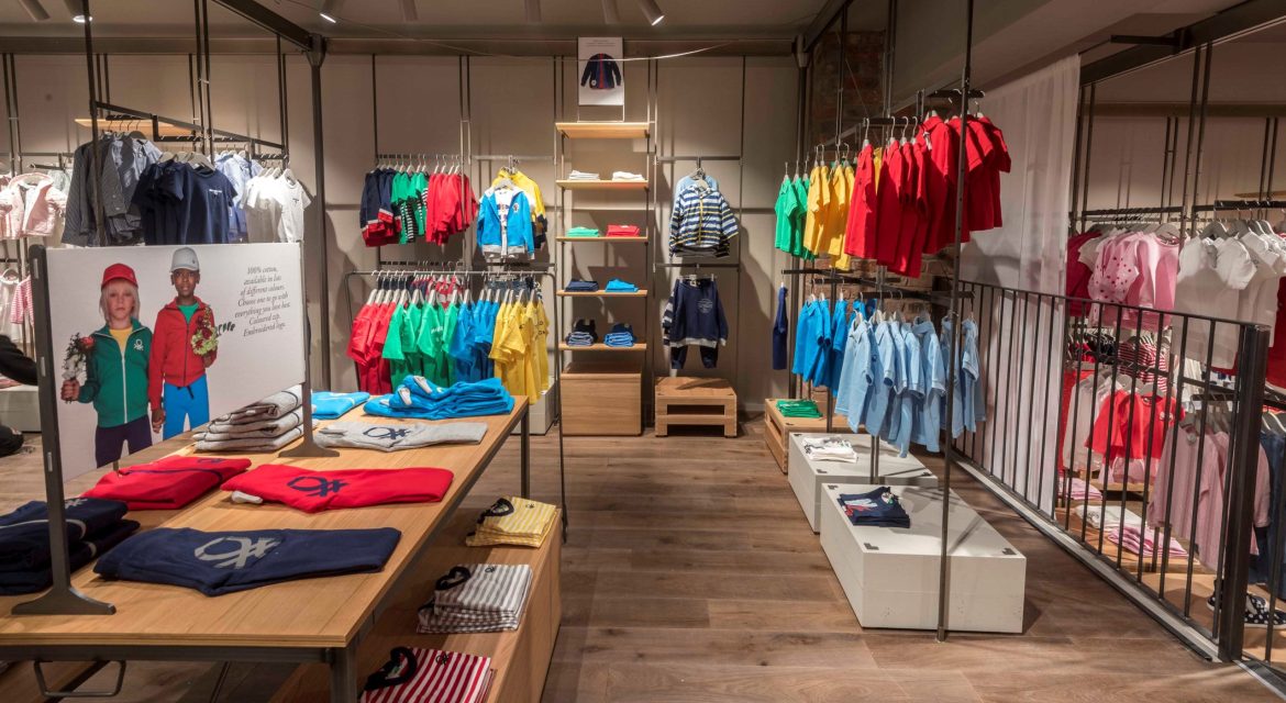 Interior of Benetton store