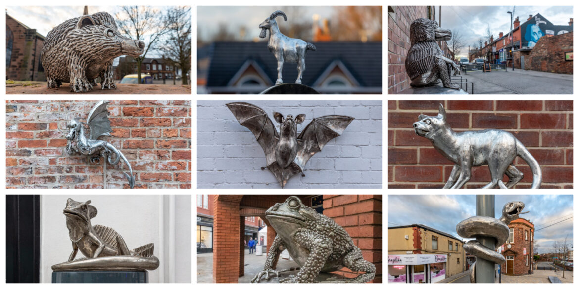 Prescot animal sculptures