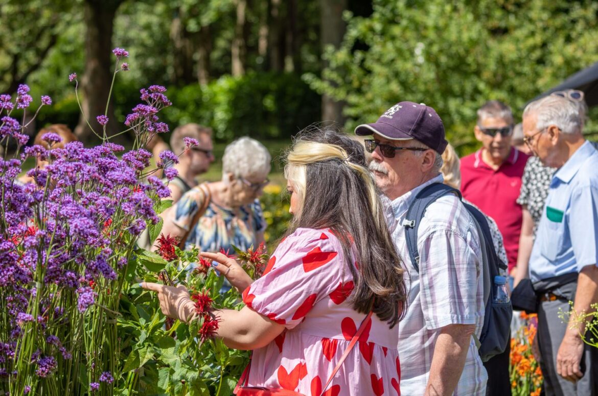 Crowds admire floral display