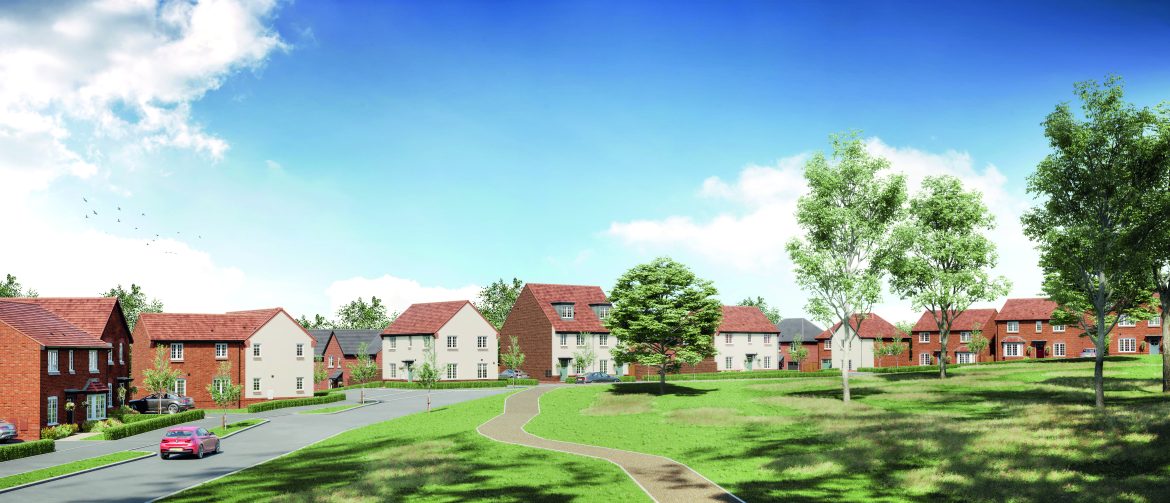 Artist impression of the Taylor Wimpey development at Halsnead Garden Village