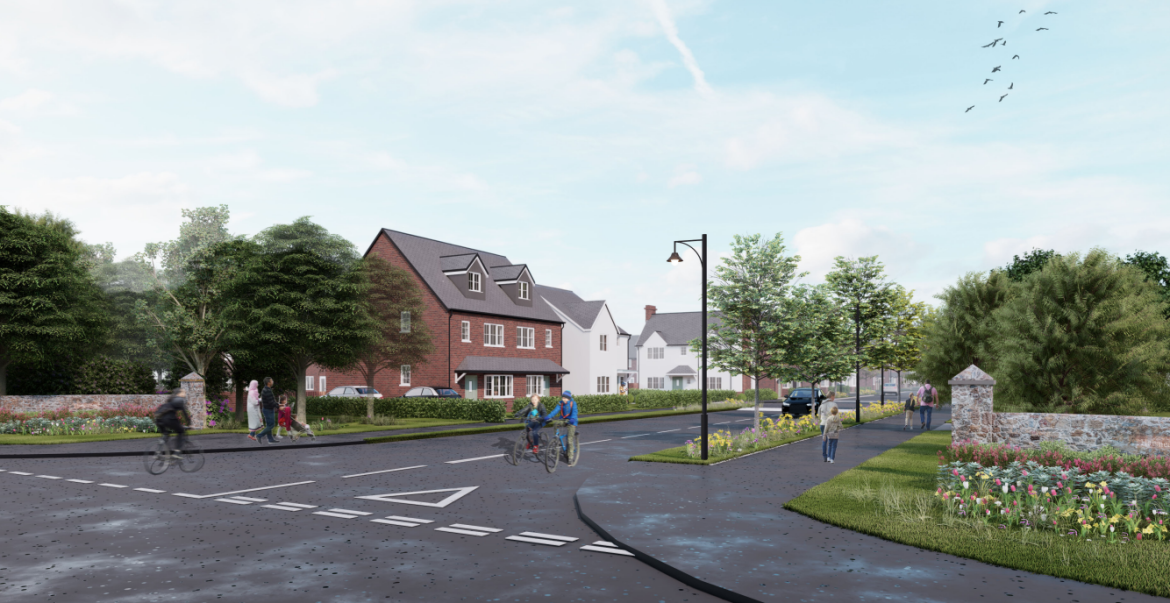 Artist's impression of Your Housing Group development at Halsnead Garden Village
