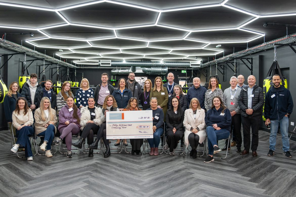 group receiving cheque