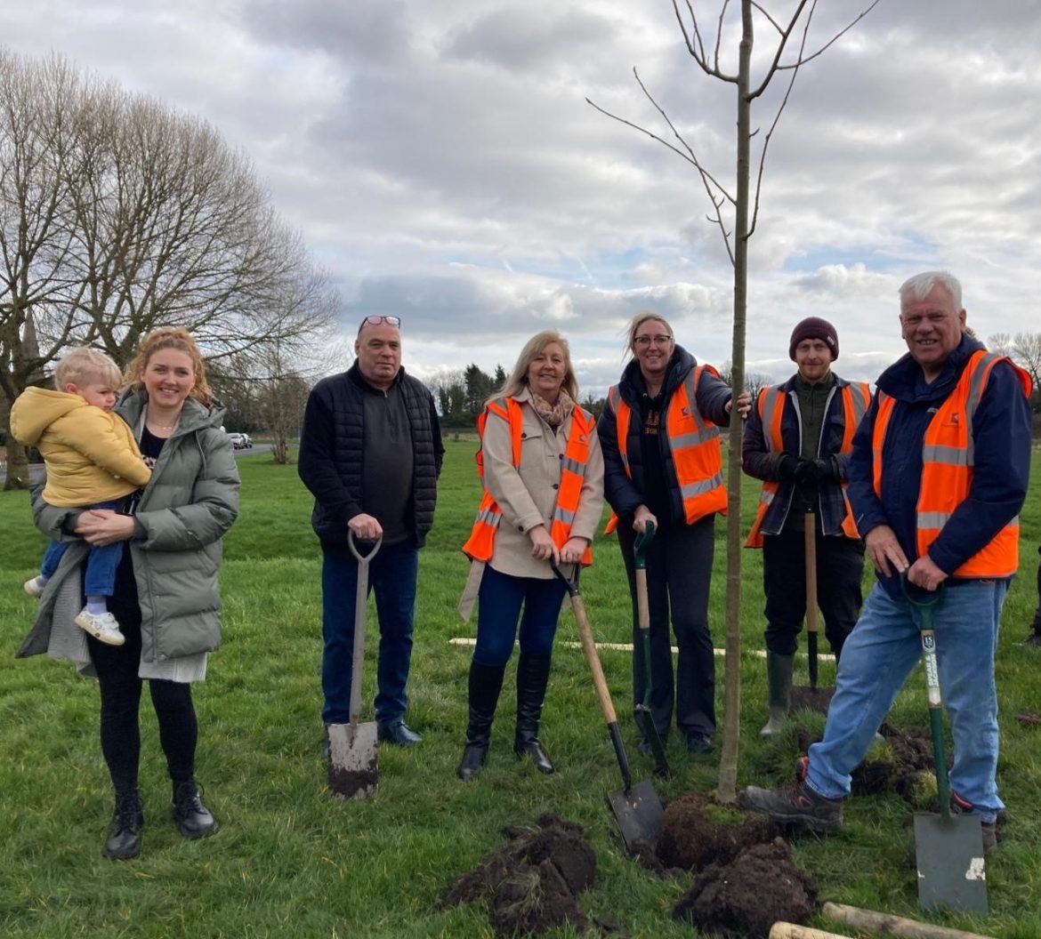 group planting trees