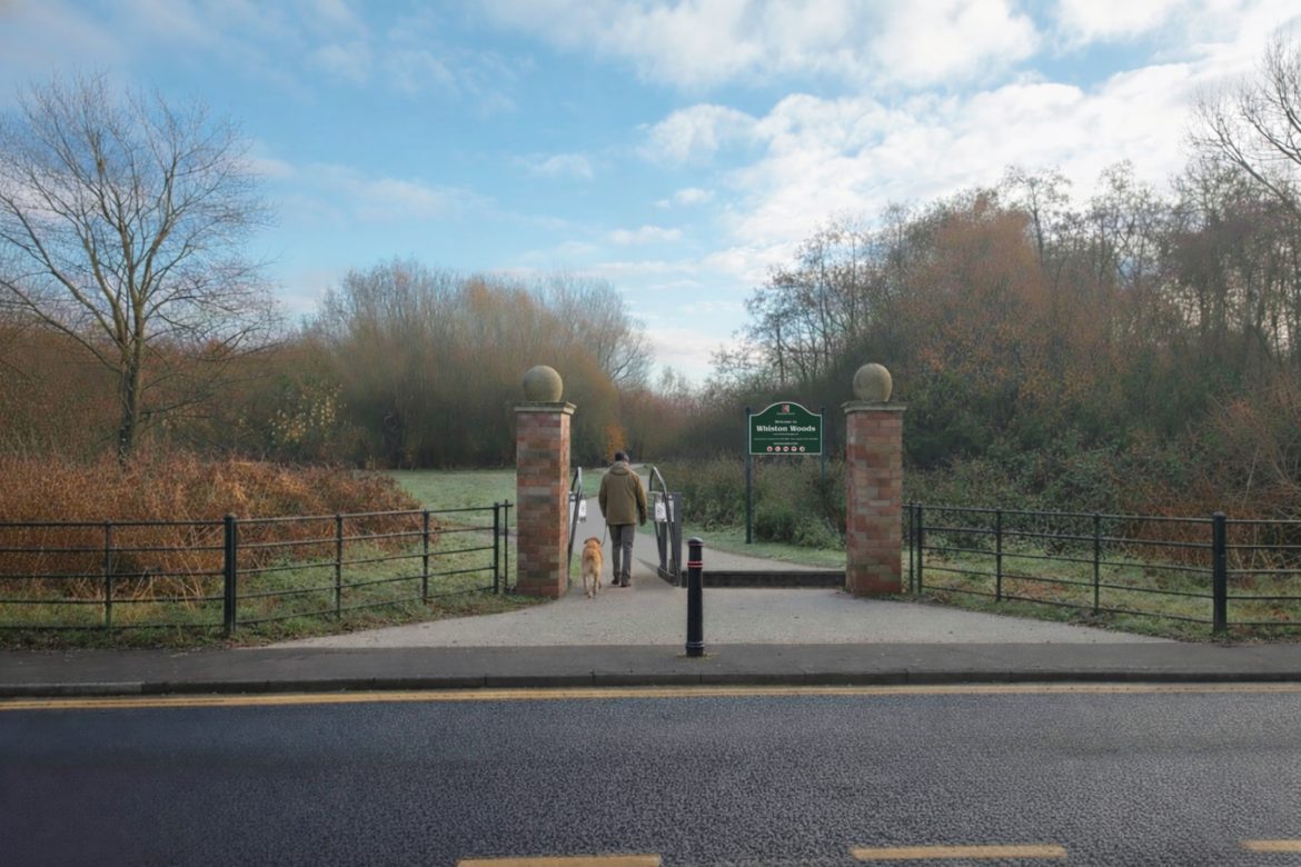 entrance gates to woods
